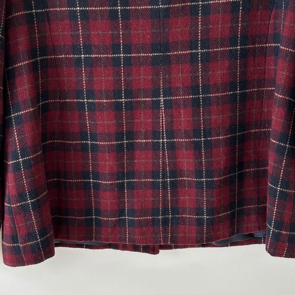 Vintage White Stag Plaid Wool Blazer - Picture 13 of 16